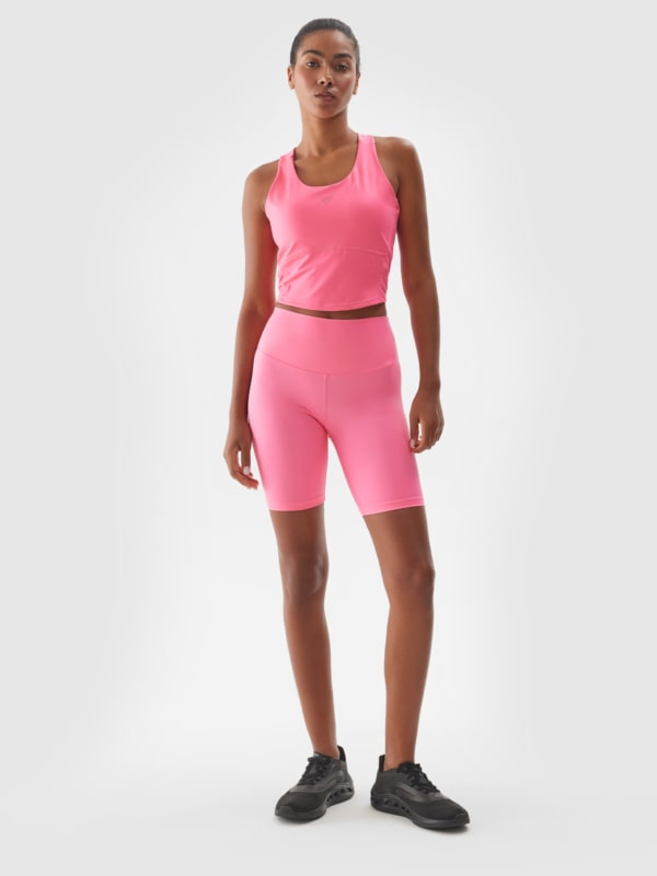 Calções Justos para Mulher - Cor-de-Rosa - 4FWAW24TFSTF012     