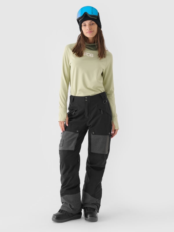 Calças de Snowboard para Mulher - Preto - 4FWAW24TFTRF701