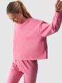 Camisola de malha sem capuz para mulher - rosa 4FWAW24TSWSF1305 rosa