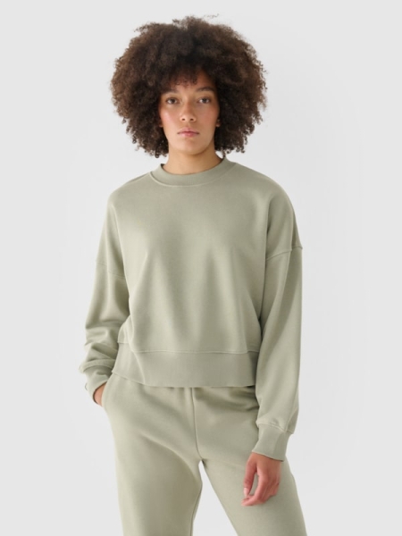 Sweatshirt para Mulher - Azeitona/Caqui - 4FWAW24TSWSF1307            
