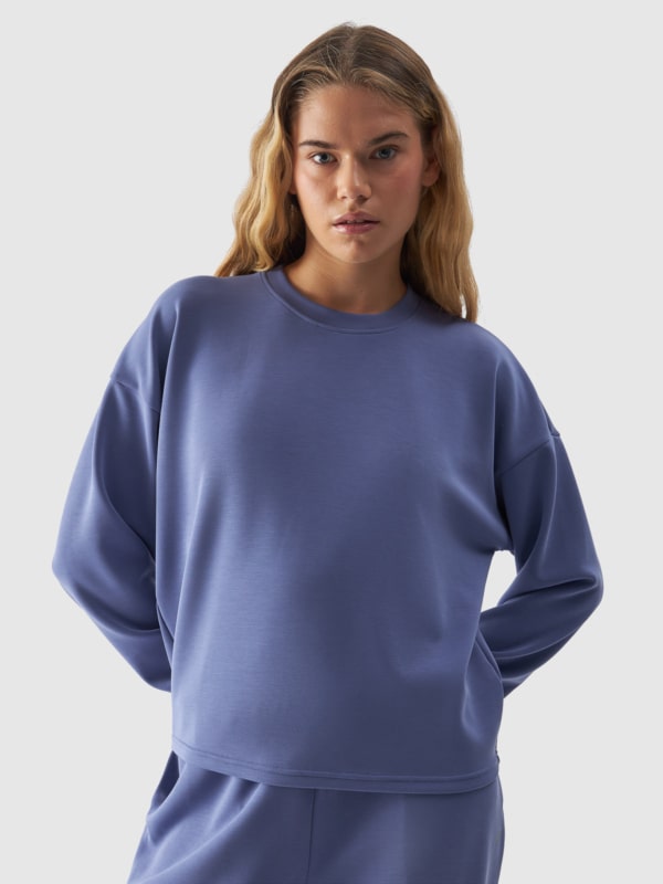Sweatshirt para Mulher - Azul Marinho - 4FWAW24TSWSF1342            