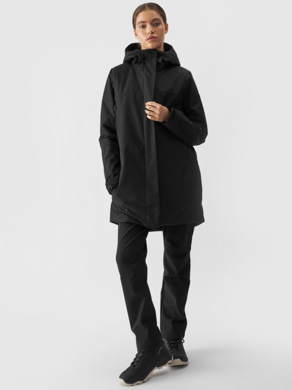 Parka de Meia-Estação com Membrana 8000 para Mulher - Preto - 4FWAW24TTJAF560       