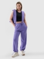 Calças de fato de treino oversize para mulher - roxo 4FWAW24TTROF0839 violeta