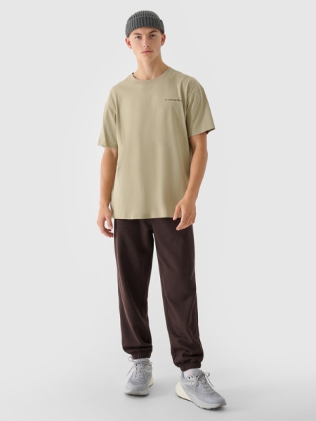 Calças de Fato de Treino Oversize para Homem - Castanho - 4FWAW24TTROM0824