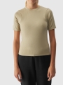 T-shirt slim crop-top lisa para mulher - caqui 4FWAW24TTSHF1806 olive/khaki