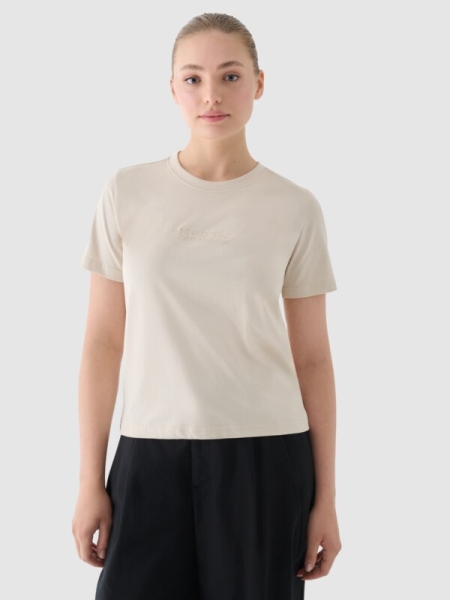 T-shirt para Mulher - Bege - 4FWAW24TTSHF1807     	