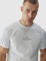 T-shirt normal de homem com estampado - branco 4FWAW24TTSHM1585 Branco