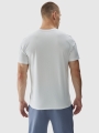 T-shirt normal de homem com estampado - branco 4FWAW24TTSHM1585 Branco