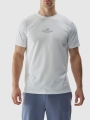 T-shirt normal de homem com estampado - branco 4FWAW24TTSHM1585 Branco