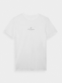 T-shirt normal de homem com estampado - branco 4FWAW24TTSHM1585 Branco