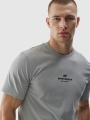 T-shirt regular para homem com estampado - cinzento 4FWAW24TTSHM1585 cinzento