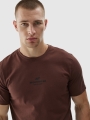 T-shirt normal para homem com estampado - castanho 4FWAW24TTSHM1585 castanho