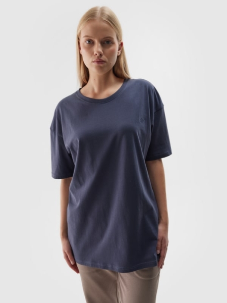 T-shirt Unissexo Oversize - Azul Marinho - 4FWAW24TTSHU1657