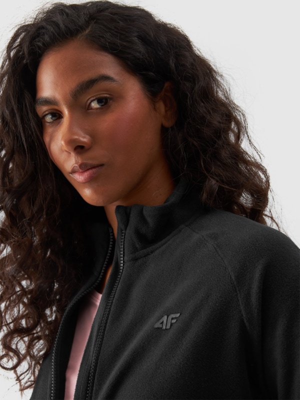 Casaco Polar para Mulher com Gola Alta - Preto - 4FWMM00TFLEF294 