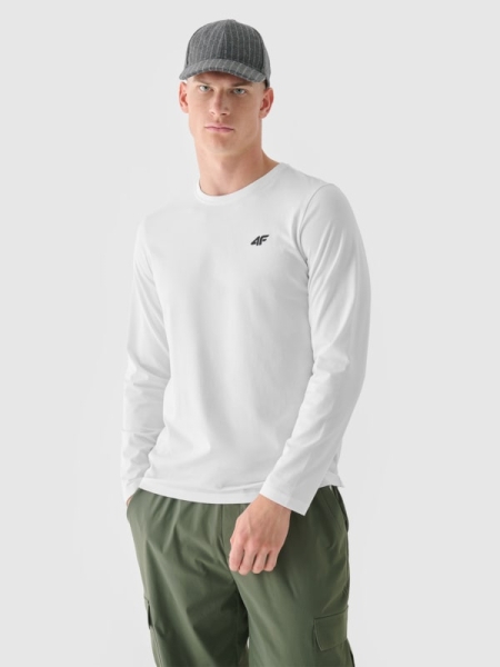 Manga comprida lisa regular para homem - branco 4FWMM00TLONM375 Branco