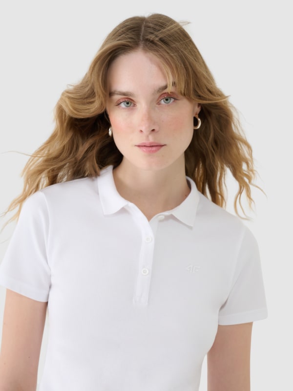 Pólo slim para senhora - branco 4FWMM00TPTSF365 Branco