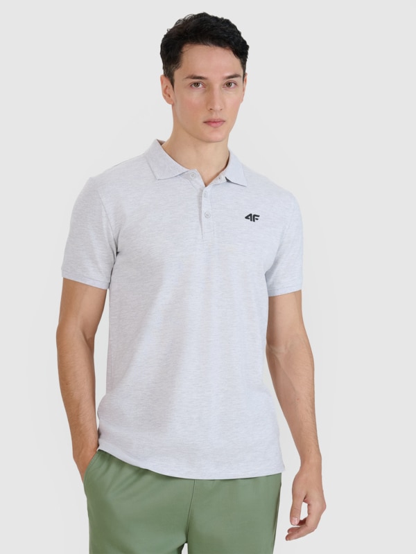 Pólo regular para homem - cinzento 4FWMM00TPTSM366 cinzento