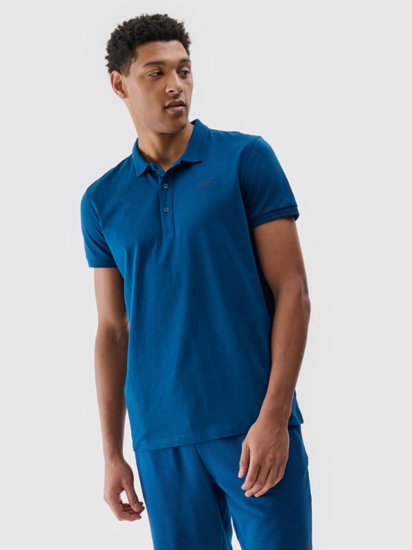 Pólo regular para homem - turquesa 4FWMM00TPTSM367 turquesa