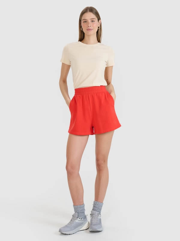 Calções para Mulher - Vermelho - 4FWMM00TSHOF542    