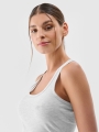 Top feminino liso e fino - cinzento 4FWMM00TSLEF124 cinzento