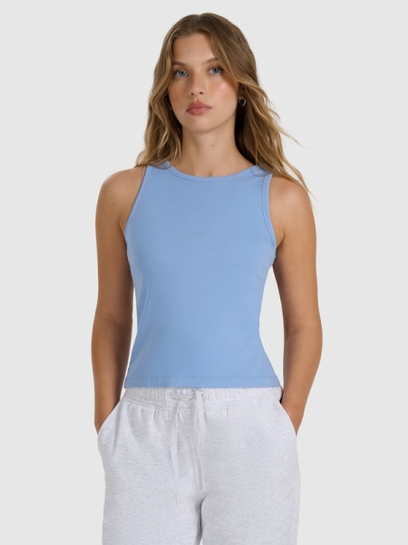 Camisola de Alças para Mulher - Azul Marinho - 4FWMM00TSLEF132   