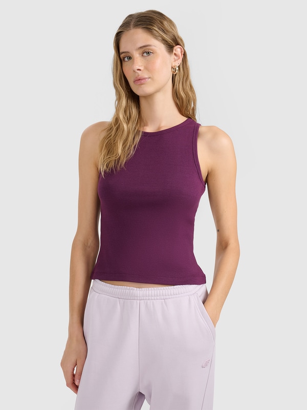 Camisola de Alças para Mulher - Violeta - 4FWMM00TSLEF132