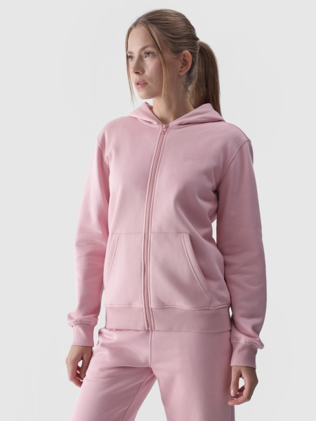 Casaco com capuz com fecho de correr para mulher - cor-de-rosa 4FWMM00TSWSF1467 cor-de-rosa