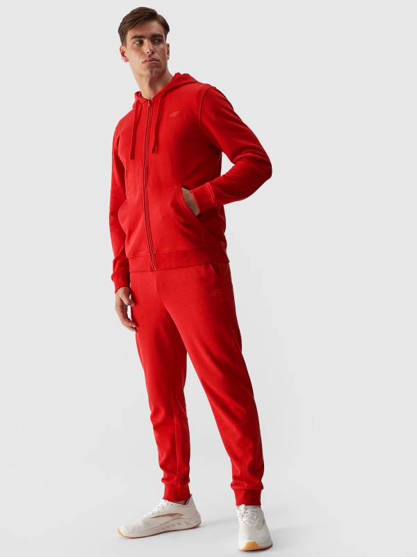 Casaco com capuz com fecho de correr para homem - vermelho 4FWMM00TSWSM1466 Vermelho