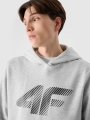 Sweatshirt com capuz sem fecho para homem - cinzento 4FWMM00TSWSM1766 cinzento