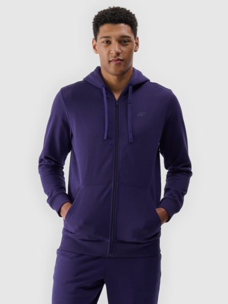 Casaco com capuz com fecho de correr para homem - azul-marinho 4FWMM00TSWSM1768 azul-marinho