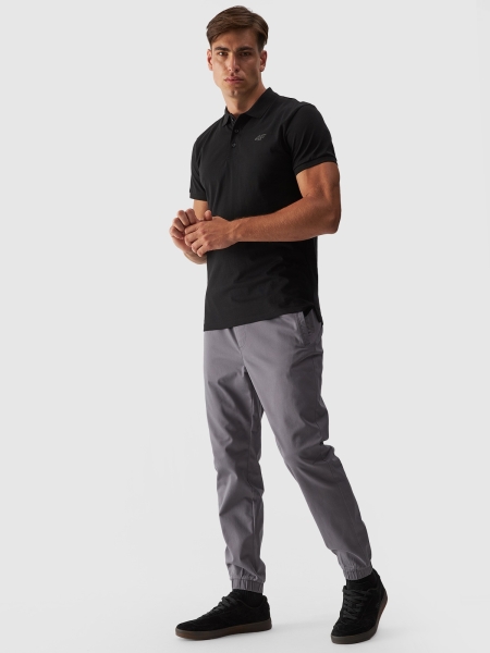 Calças joggers casuais para homem - cinzentas 4FWMM00TTROM0944 cinzentas