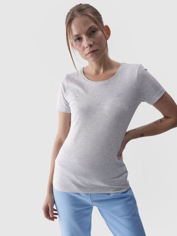 T-shirt slim lisa para senhora - cinzenta 4FWMM00TTSHF1845 cinzenta