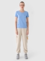 T-shirt slim lisa para senhora - ganga 4FWMM00TTSHF1845 azul marinho