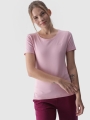 T-shirt slim lisa para senhora - rosa pó 4FWMM00TTSHF1845 rosa