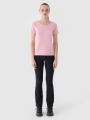 T-shirt slim lisa para senhora - rosa pó 4FWMM00TTSHF1845 rosa