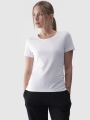 T-shirt slim feminina com estampado - branco 4FWMM00TTSHF1846 Branco