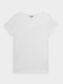 T-shirt slim feminina com estampado - branco 4FWMM00TTSHF1846 Branco