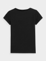 T-shirt slim feminina com estampado - preto 4FWMM00TTSHF1846 preto