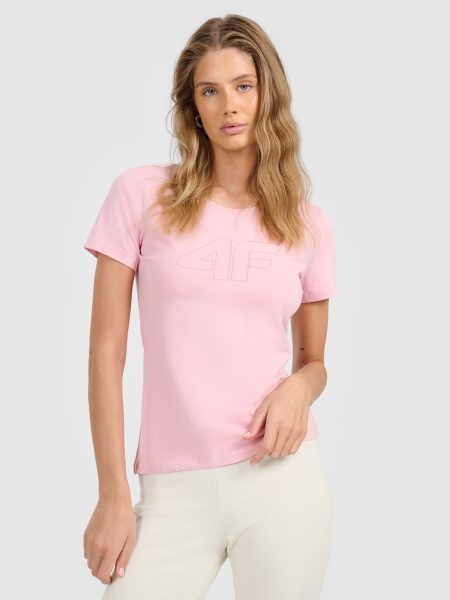 T-shirt Crop-Top Lisa para Mulher - Cor-de-Rosa - 4FWMM00TTSHF1846    
