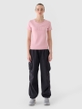 T-shirt slim feminina com estampado - rosa 4FWMM00TTSHF1846 rosa
