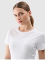 T-shirt slim lisa de senhora - branca 4FWMM00TTSHF2255 Branco