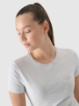 T-shirt slim lisa para senhora - cinzenta 4FWMM00TTSHF2255 cinzenta