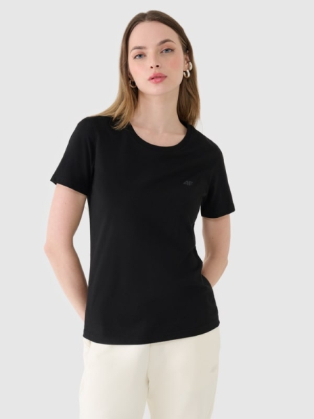 T-shirt lisa regular para senhora - preto 4FWMM00TTSHF2356 preto