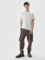 T-shirt lisa regular para homem - branco 4FWMM00TTSHM2256 Branco