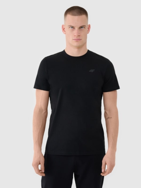 T-shirt normal lisa para homem - preto 4FWMM00TTSHM2256 preto