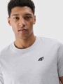T-shirt lisa regular para homem - cinzento 4FWMM00TTSHM2256 cinzento