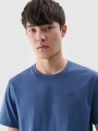 T-shirt normal lisa para homem - azul marinho 4FWMM00TTSHM2256 azul marinho