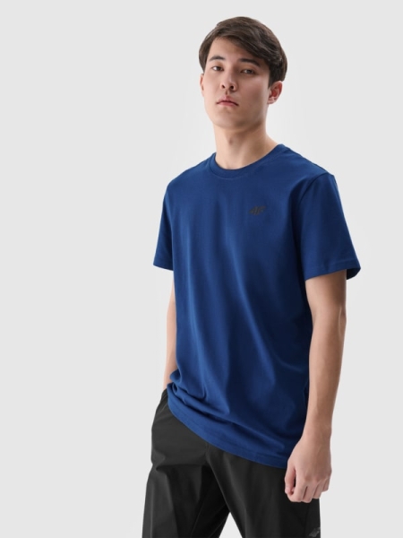 T-shirt lisa regular para homem - azul 4FWMM00TTSHM2256 azul