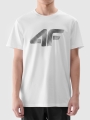 T-shirt normal de homem com estampado - branco 4FWMM00TTSHM2257 Branco