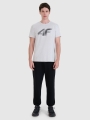 T-shirt regular para homem com estampado - cinzento 4FWMM00TTSHM2257 cinzento